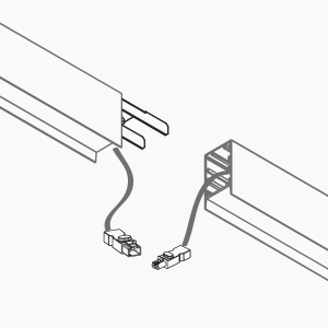 KIT UNIÓN ELÉCTRICA DALI 0.5m line R Cogante/Plafón