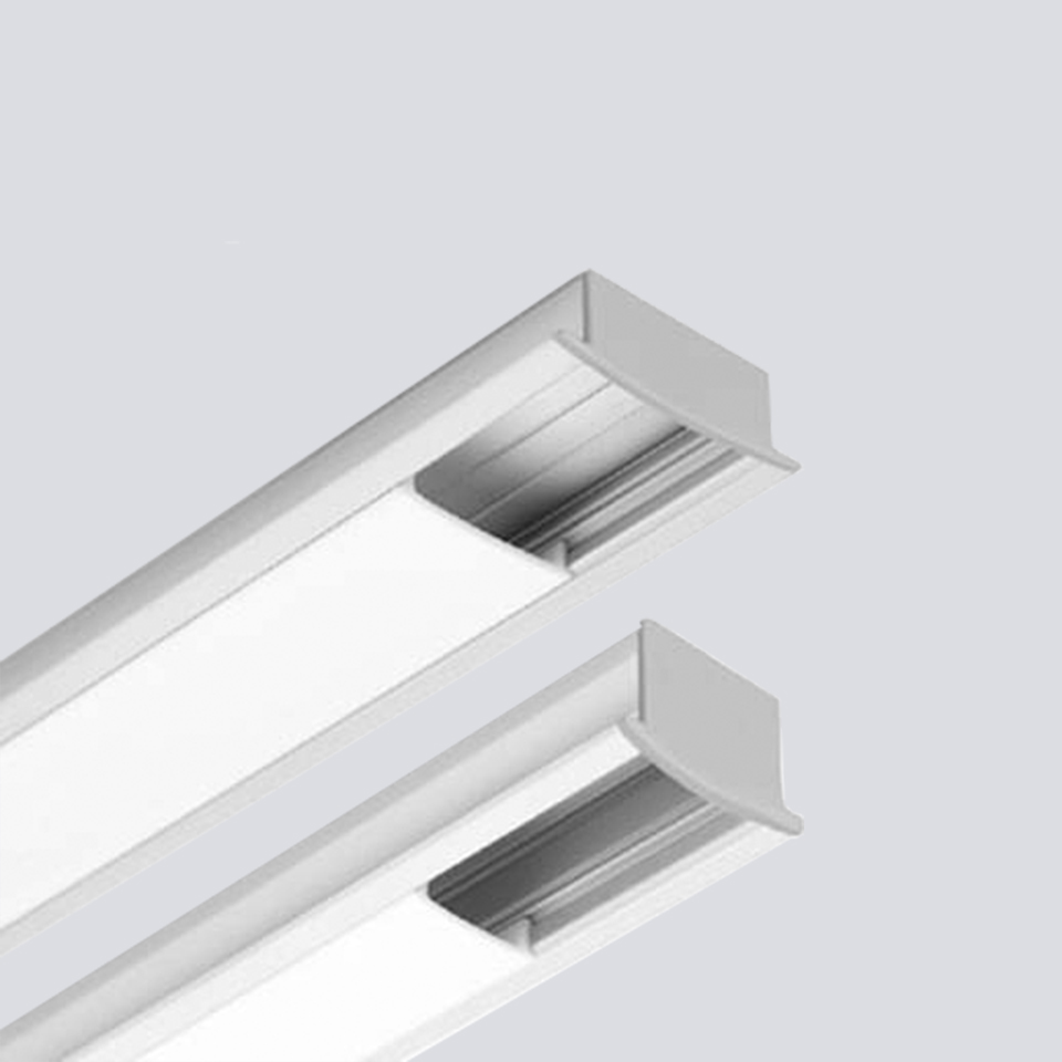 [LNMEX151XXOAL] Line Mini E ≈ 15W / &gt;2200lm 1 mètre Diffuseur opale  Aluminium